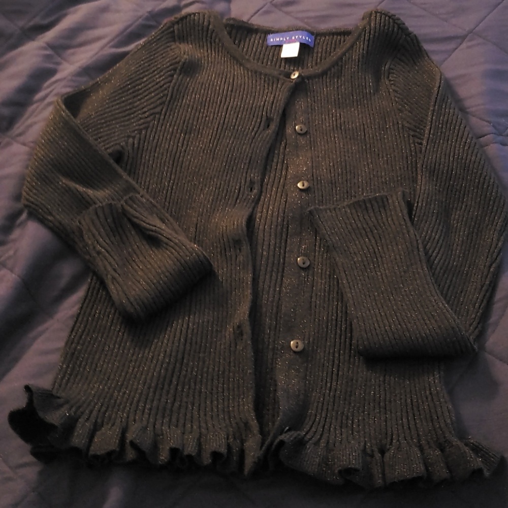 Black Shimmering Cardigan